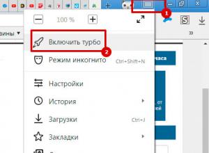 Slå på Turbo-modus i Yandex